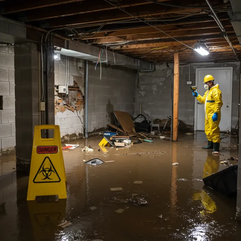 Flooded Basement Electrical Hazard in Harker Heights, TX Property